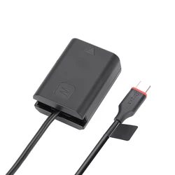 KingMa USB-C Adapter NP-FW50 Dummy Battery for Sony Alpha ZVE10 A6400 A6000 A5100 A6100 A6300 A6500 A7 A7II A7S A7SII RX10 II IV