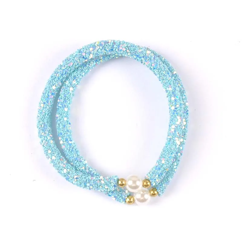 2pcs Cute Sequins and pearls White and pink Children\'s sweater bracelet for children gift cp2723