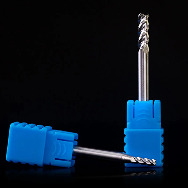 TuGe-قواطع طحن مسطحة ، أدوات CNC ، كربيد التنجستن الصلب ، لأدوات النجارة وسبائك المعادن ، 4 مللي متر ، HRC55