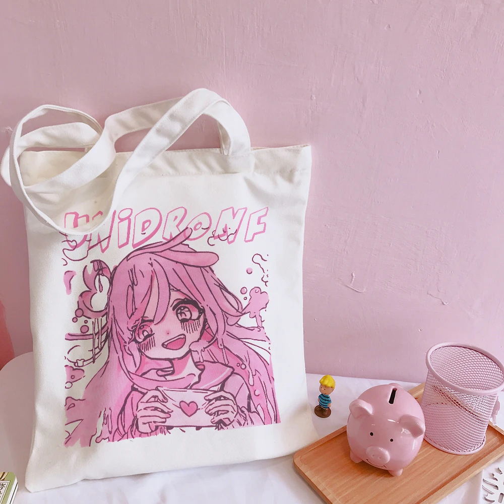 

Japanese anime print canvas bag casual Tote large-capacity handbag kawaii shopper bag cute cartoon fashion women shoulder bags