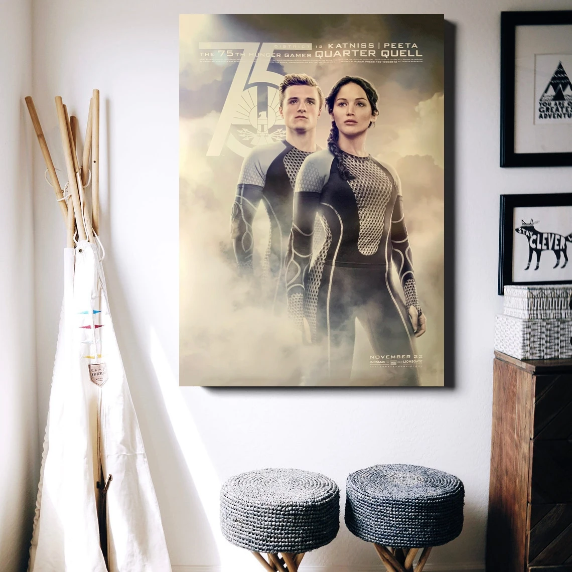 The Hunger Games Catching Fire - 2013 Movie Poster Home Decor Classic Movie Cover Art Photo Canvas Poster Print Wall Painting