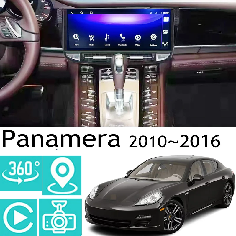 

Для Porsche Panamera 970 G1 GTS Turbo 2010 ~ 2016 автомобильная аудио-навигация стерео 360 BirdView Carplay Birdview вокруг системы 12,3 дюймов