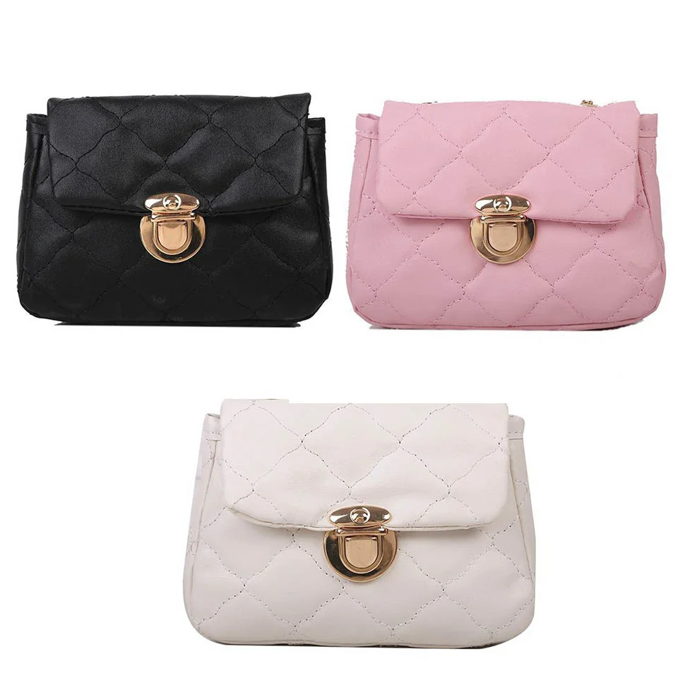 Leather Casual Solid Crossbody Bags for Women Female Baguette Bag Lingge Chain Messenger Bags Chic Style Fashion Cross Body