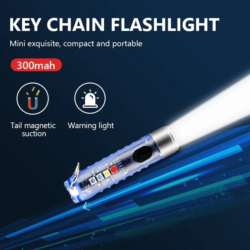 

50w MINI Powerful Flashlight S11 EDC Flash Light With Strong Magnetic Work Light IP65 Waterproof Camping Light With UV Torch