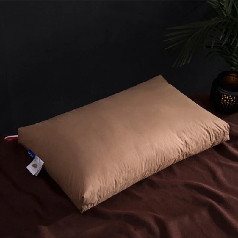 Five Stars 100% Goose Filling Material, 100% Cotton, Height 20cm, 48x74cm, Comfortable, Soft, Elasticity Pillow