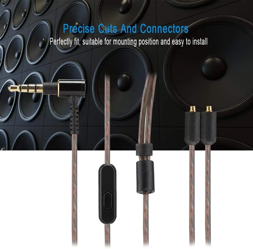 3.5mm Audio Cable,TPE 3.5mm Plug Audio Cable Replacement with Mic for Sony XBA-Z5 XBA-H3 H2 XBA-A3 A2 XBA-N3AP XBA-N1AP