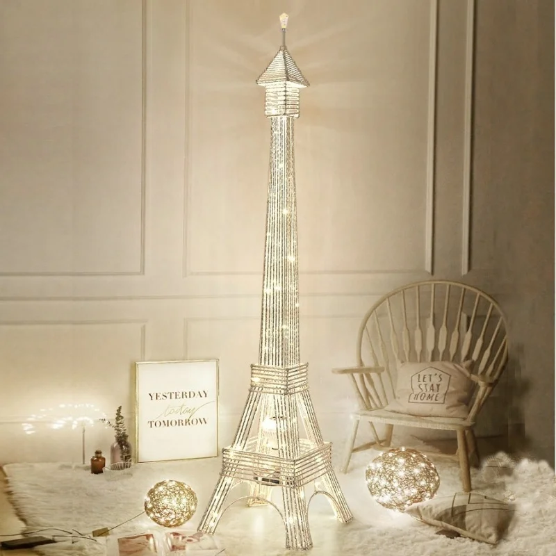 Classic Eiffel Tower lamp fashion romantic atmosphere floor lamp living room window decoration large ornaments