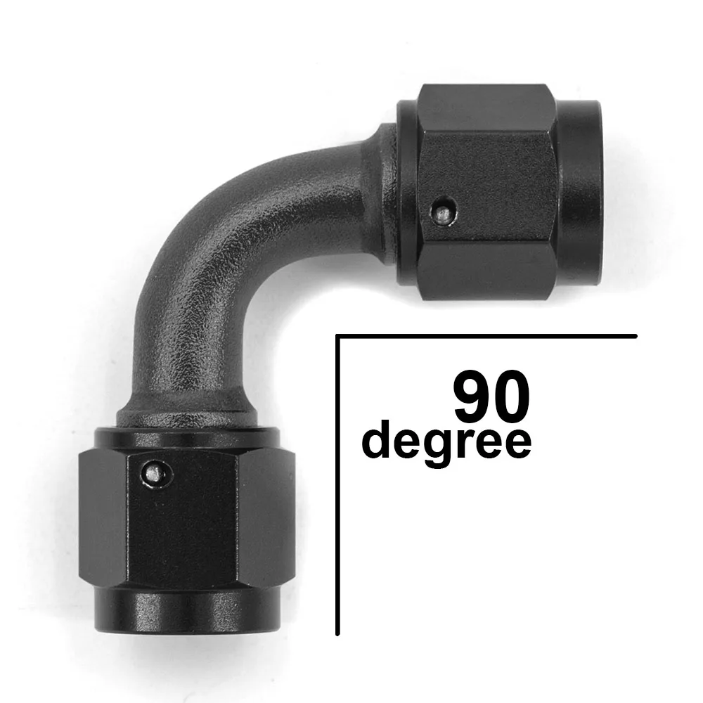 

Universal AN6 AN8 female to AN6 AN8 AN10 female hydraulic hose elbow oil cooler fitting hose accessorie fitting 0 90 degree red