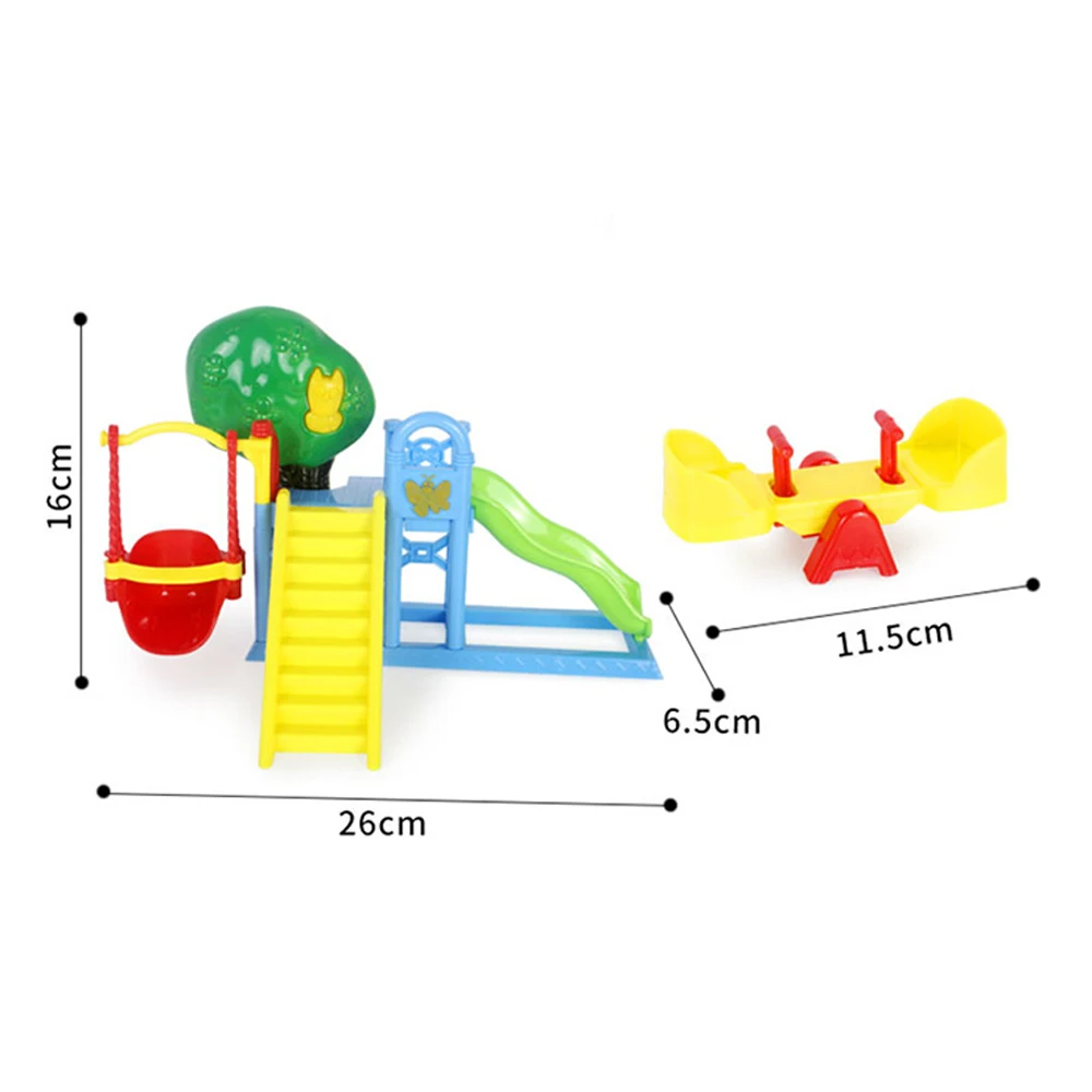 1/12 las rodzina zwierząt Park rozrywki zestaw zabawek DIY miniaturowe mebelki do domku dla lalek las rodzina lalka zestaw do gry zabawka dla dziecka prezent