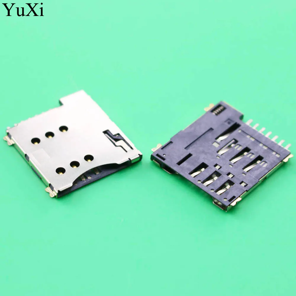 Yuxi Echte Hoge Kwaliteit 7pin Push Micro Sim-kaart Socket Houder Slot Vervanging Connector