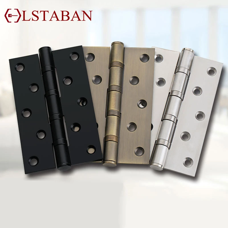 1 Pair High Quality Black Antique 5 Inchs Hinge Stainless Steel Door Hinge For Heavy Doors Furniture Accessories