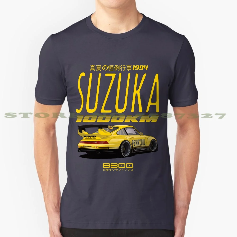 Suzuka 1994 100% Pure Cotton T-Shirt 993 Rwb Stance Illest Suzuka Jdm Group Skyline R32 R33 R34 Gtr R4 Wrx Rally Dtm Lancer Evo