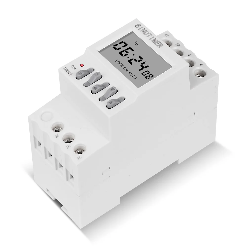 DIN Rail Digital 40 Groups School or Factory Automatic Bell Timer Controller 1~99 Seconds Interval Auto Ring Time Switch AC 220V