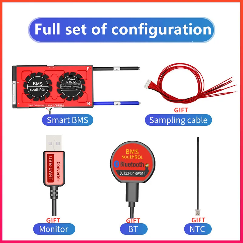 16S Smart BMS 12V 36V 48V 30A 60A 80A 100A 120A 150A 200A LiFePo4 Li-Ion Battery 3S 4S 7S 8S 10S 12S 13S 16S 20S 24S Balance