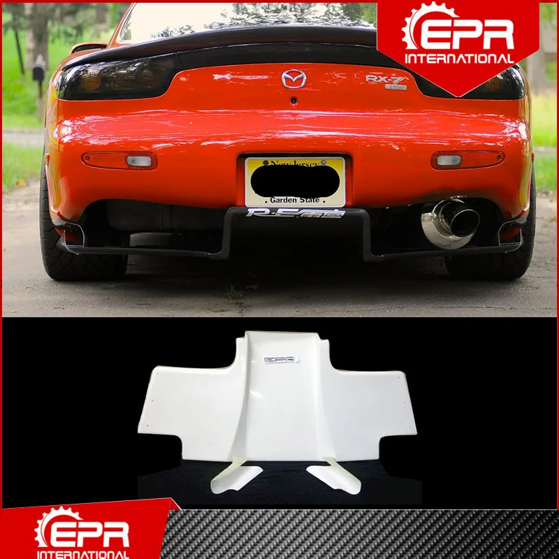 For RX7 FD3S RE Style Carbon/Glass Fiber Rear Diffuser Trim 3pcs FD3S Racing Part Body Kit RX7 Accessories FRP Diffuser