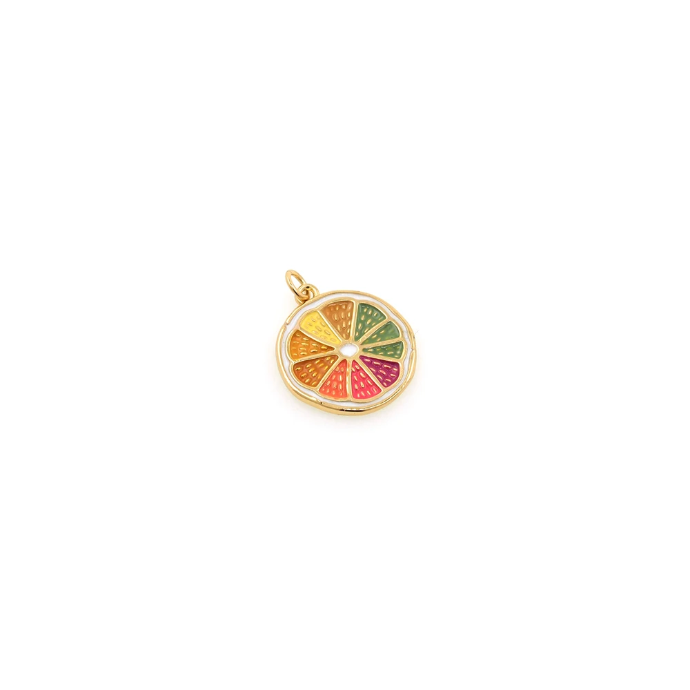 Fruit Necklace Jewelry Lemon Slice Pendant Enamel Enamel Jewelry Making Decorative Accessories