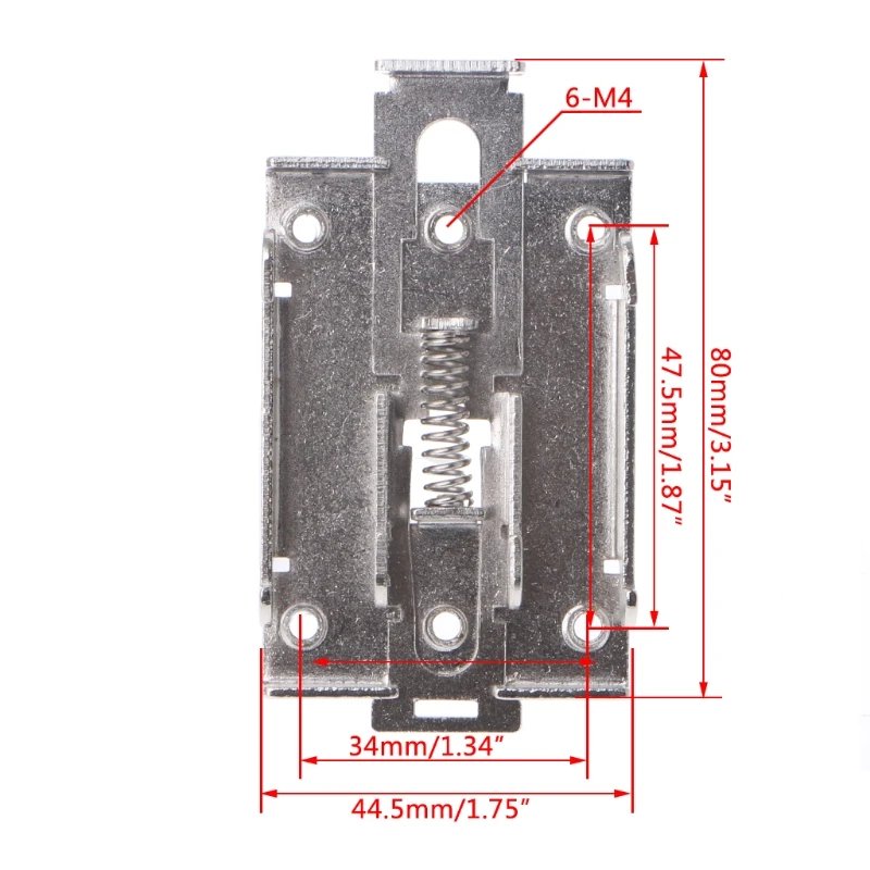 3 Pcs Single Phase SSR 35mm DIN Rail Fixed Solid State Relay Clip Clamp W./ 6 Mounting Screws Single-phase Solid State Relay