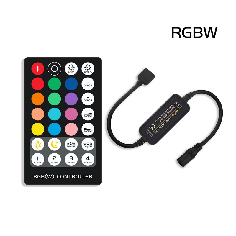 DC5V-24V 28 Keys RF IR Controller Fernbedienung Dimmer für 3528 5050 RGB LED Streifen Licht Einstellen Helligkeit DC Stecker hause