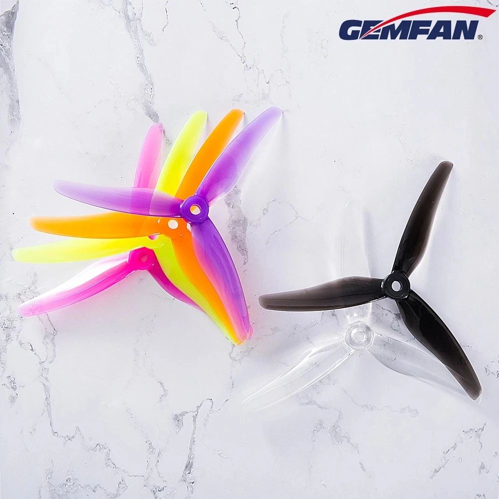 Gemfan Hurricane 51433 5.1X4.33X3 3-Blade PC Propeller for RC FPV Racing Freestyle 5inch 5.1inch 4S 6S Drones 2206 2207 2306