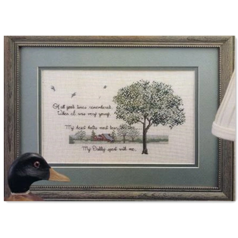 Father love cross stitch package tree 18ct 14ct 11ct cloth cotton thread embroidery DIY handmade needlework