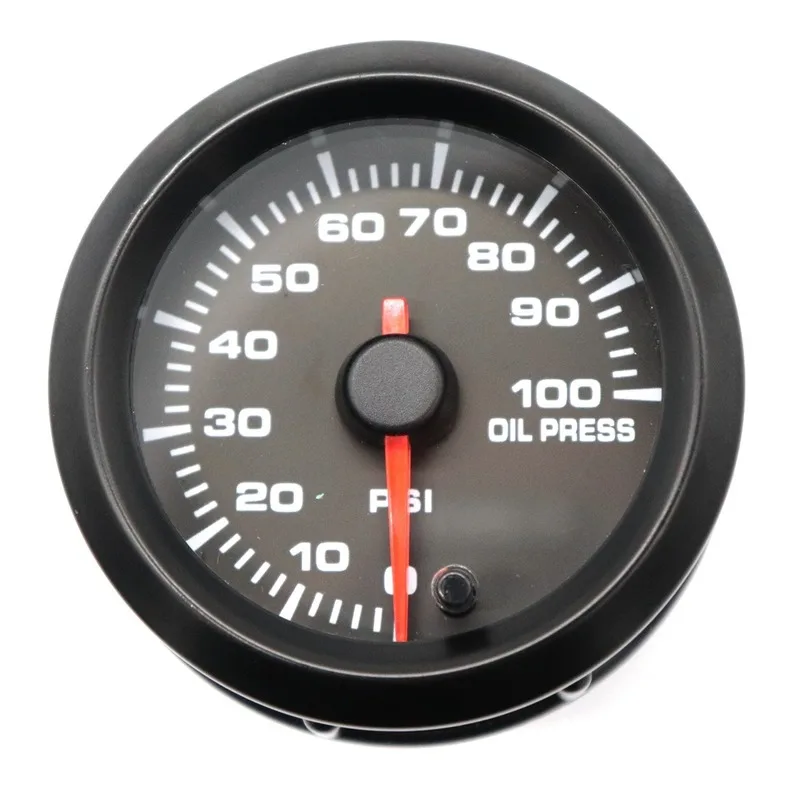 

12V Universal 7 Colors LED Switchable Oil pressure instrument Pointer instrument automobile racing car guage oil pressure gauge