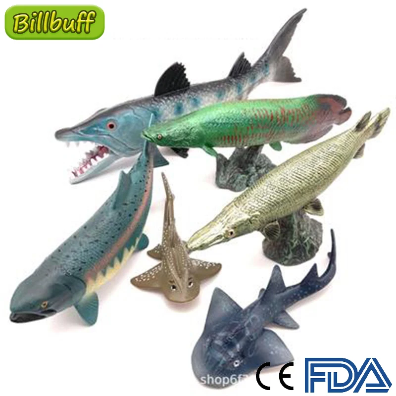 Figurines d'animaux marins pour enfants, modèles de jouets de stade de loups, poissons labouches, amphibiens, cadeaux de simulation