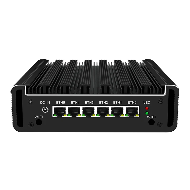 Pfsense sin ventilador Mini PC Intel 10th Gen i7-10510U Quad Core CPU cortafuegos VPN del Router suave 6 LAN Industrial delgada computadora cliente