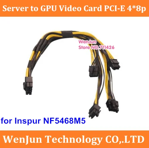 PSU big 8P to PCI-E 4ports 8pin(6+2) Power Supply Cable for Inspur NF5468M5 M6 A5 Server and GPU Card 2080 3080 4090IT L40