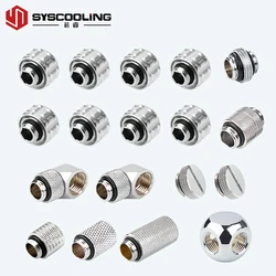 Syscooling DIY hard tube water cooliing fittings kit G1/4 thread accessories copper fitting for PETG tube