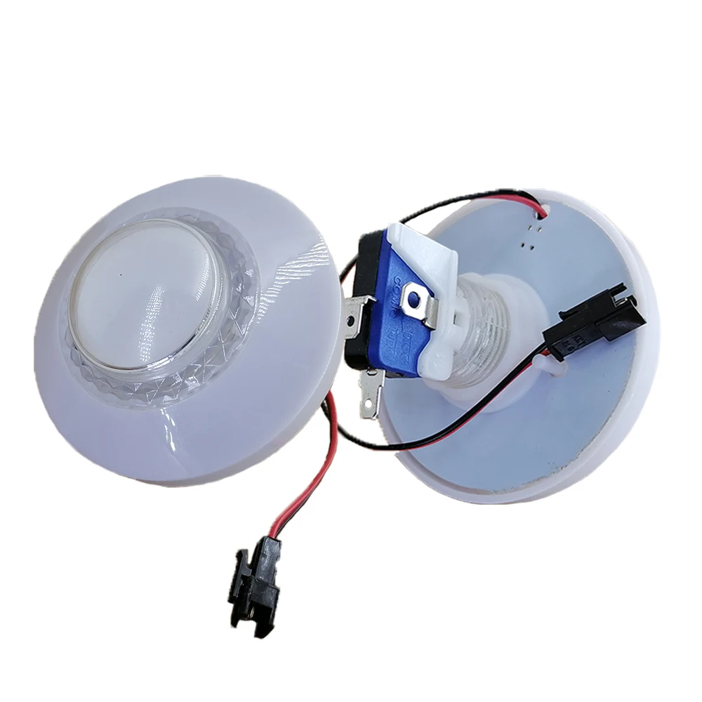 Luz intermitente para máquina expendedora, Micro interruptor de botón iluminado con LED de colores, 76MM, cc 12V, para Arcade Claw Crane, DIY