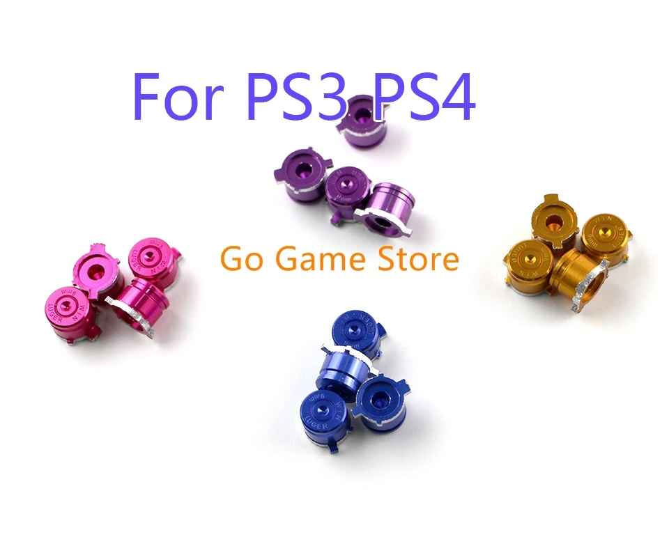 1 مجموعة لسوني بلاي ستيشن PS3 PS4 غمبد تحكم الألومنيوم معدن رصاصة أزرار الإبهام عصا قبعات