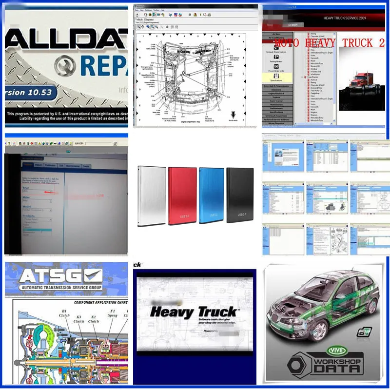 

2021 Hot Sale Alldata 10.53v All Data mitc.hell Vivid Workshop 10.2 Atsg 2017 Automotive Tech Repair Software in 1TB HDD 3.0 USB