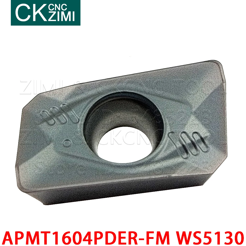 APMT1604PDER-FM WS5130 APMT 1604 PDER FM 카바이드 삽입 밀링 삽입 도구 CNC 금속 선반 절단 도구 스테인레스 스틸