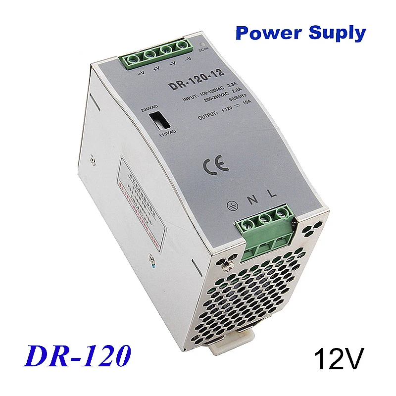 DR-120-12 Din rail power supply 120w 12V power suply 12V/15V/24V/48V 120w ac dc converter dr-120 good quality