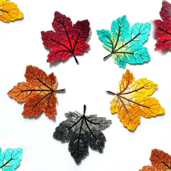 Maple Leaf Embroidery Sticker Parches Ropa Termoadhesiv Bordados Embroidery Patch Patches For Clothing Pegatinas De Planchar Swe