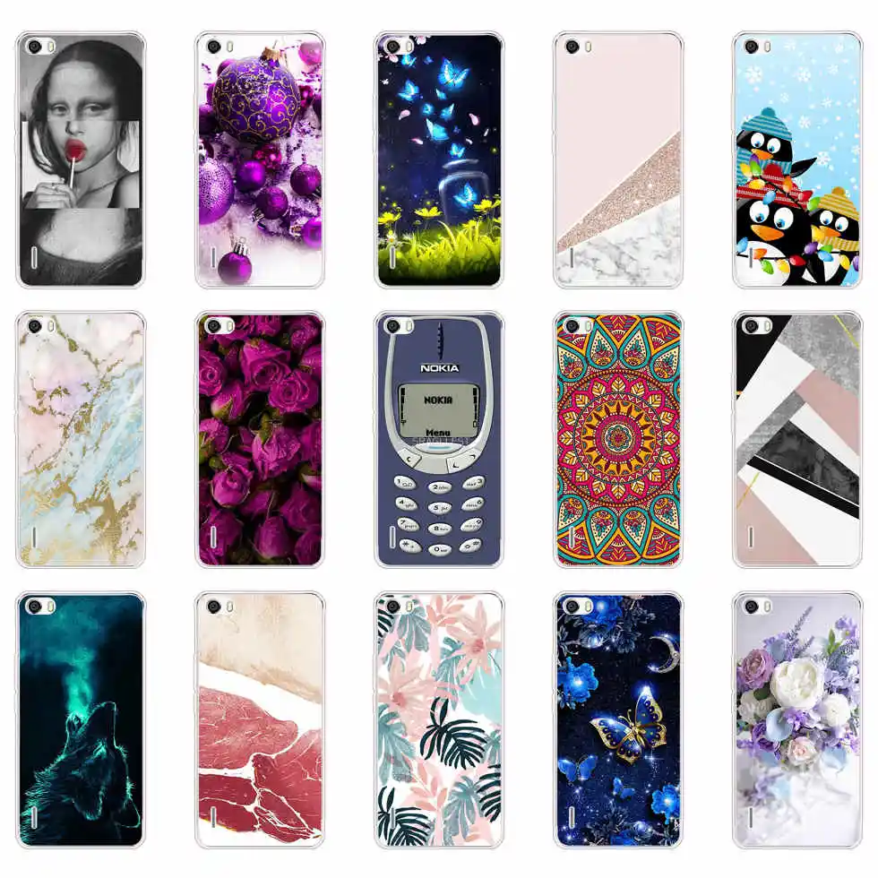 For Huawei Honor 6 Case H60-L01 H60-L02  H60-L12 Case Silicon TPU Soft Back Cover For Huawei Honor 6 Phone Cases