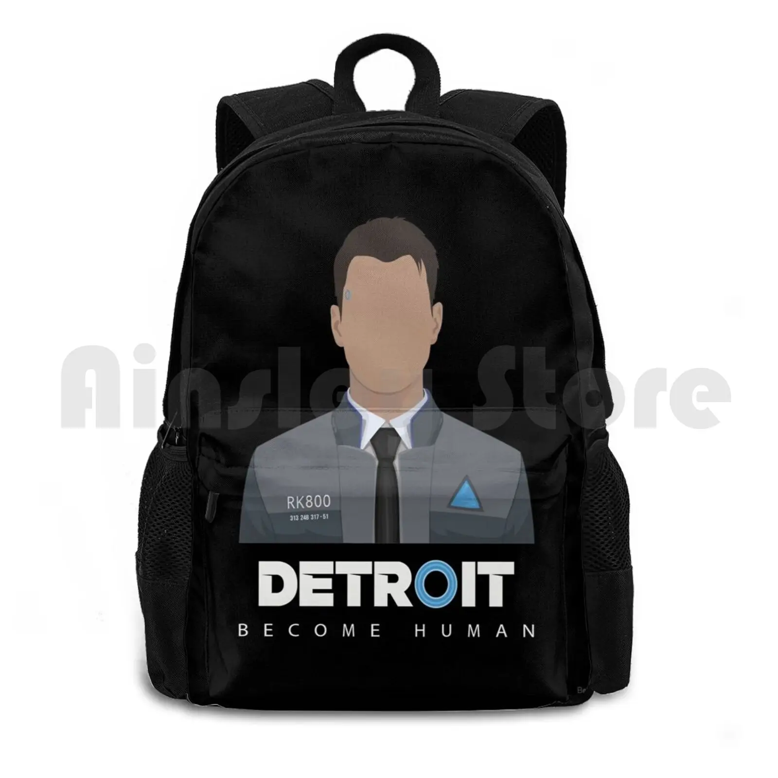 Detroit Become Human Outdoor Hiking Backpack Riding Climbing Sports Bag Connor Detroit Become Human Ps4 Video Game Vector Art