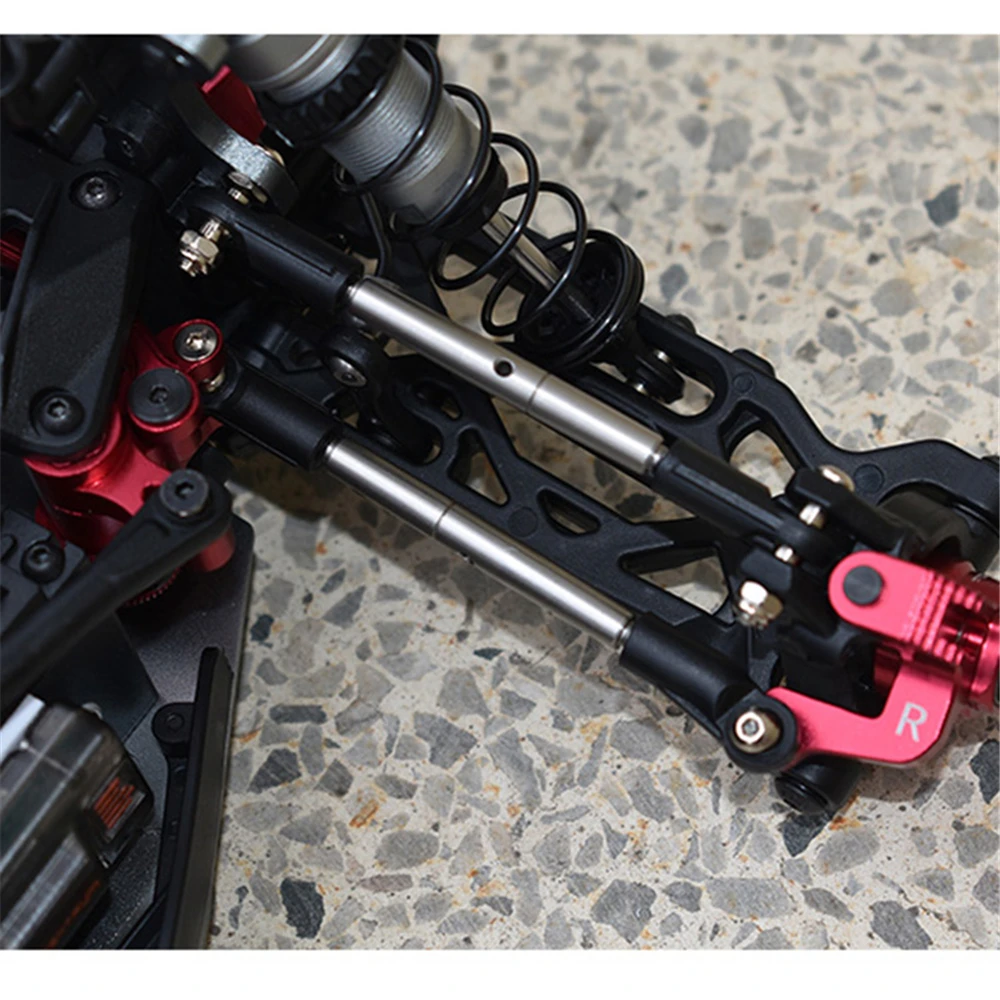 Junta de acero inoxidable de barra de acoplamiento ajustable para LOSI 1/10 LASERNUT TENACITY ULTRA 4 RC accesorios de piezas de repuesto de actualización