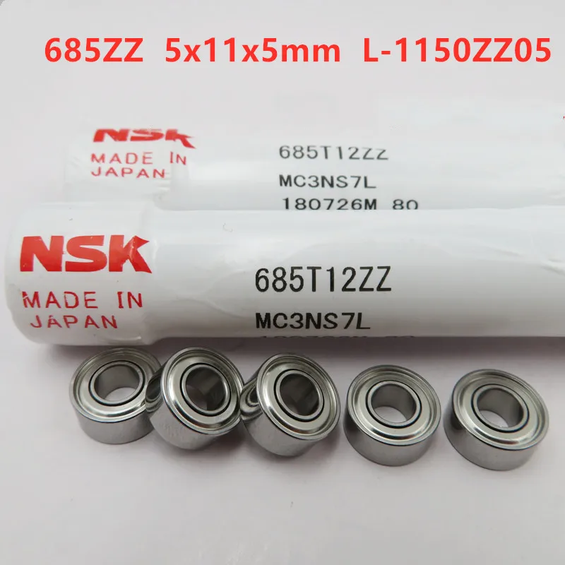 50pcs original Japan NSK high speed bearing 685ZZ 5*11*5 mm L-1150ZZ  miniature deep groove ball bearings 5x11x5 model bearing