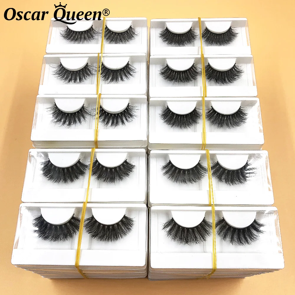 Wholesale Eyelashes 5/20/30/50 Pcs 3D Mink Lashes Natural Faux Mink False Eyelashes Messy Fake Eyelashes Makeup Eyelash In Bulk