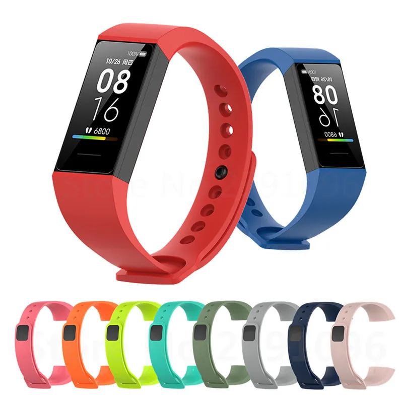 For Xiaomi Mi Band 4C Strap wristband Screen Protector For Redmi Band Silicone Bracelet For Mi Band 4c Correa Smart Accessories