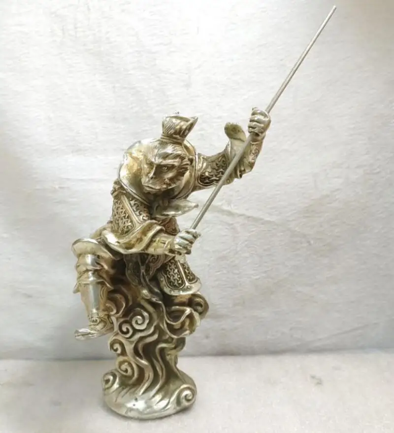 

China White copper Monkey King crafts statue