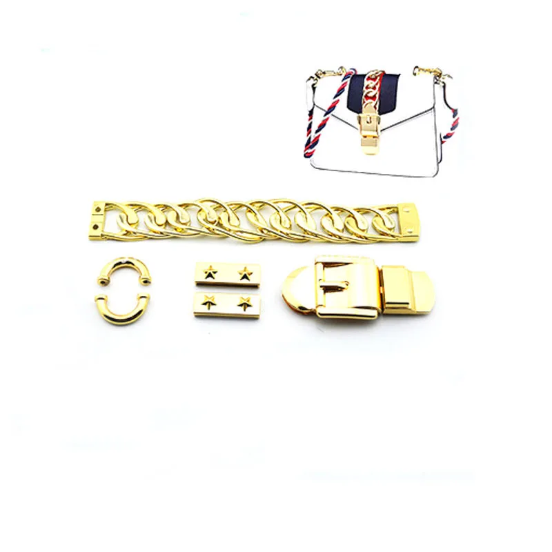 Metal Bridge Hook Buckle Bag Side Hook DIY Sewing Metal Screws Clasp for Bag Strap Hang Buckle Accessories