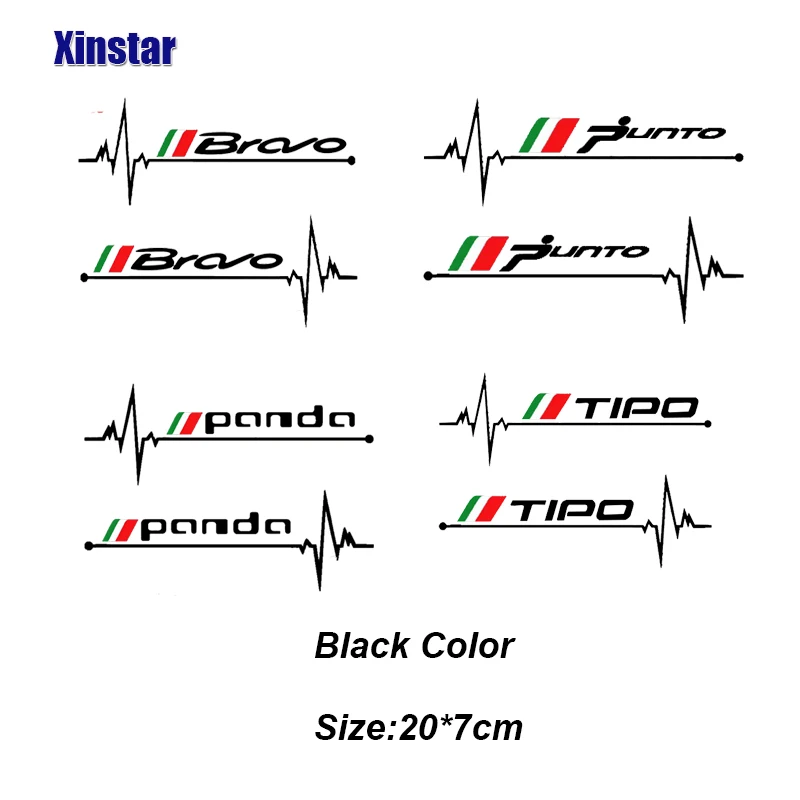 2 قطعة نوافذ السيارات ملصقا لشركة فيات تيبو بونتو باندا برافو #3