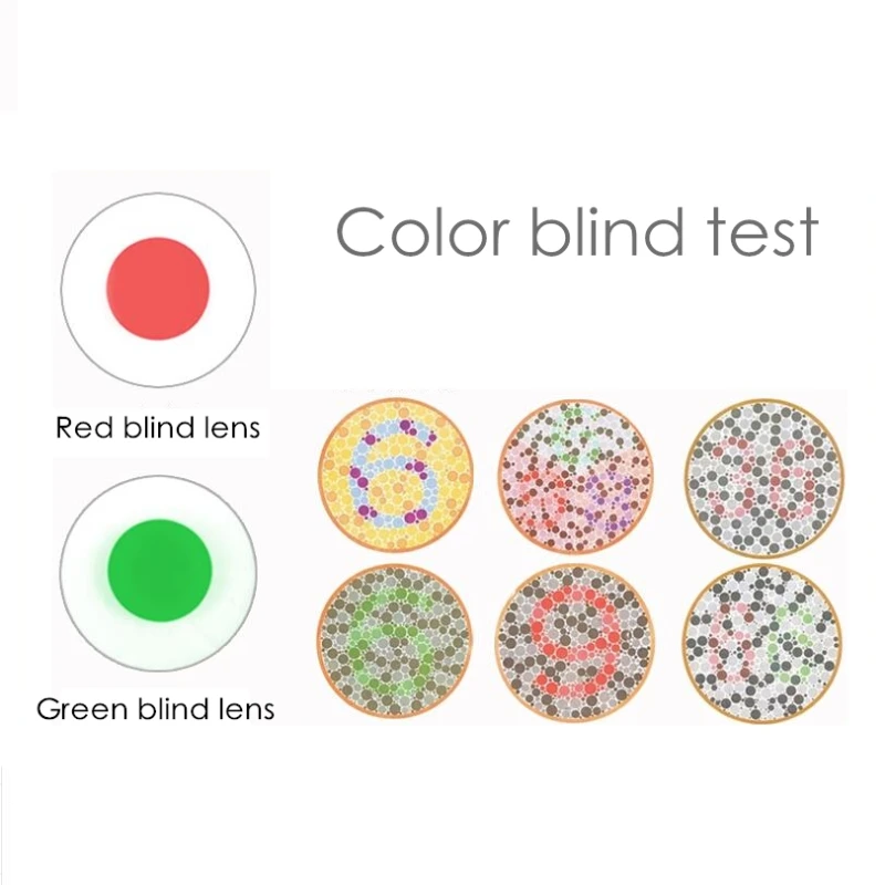 Red Green Color Blind Glasses Color-blindness Glasses Lnvisible Women Men Colorblind Invisible Driver License Look Picture Test