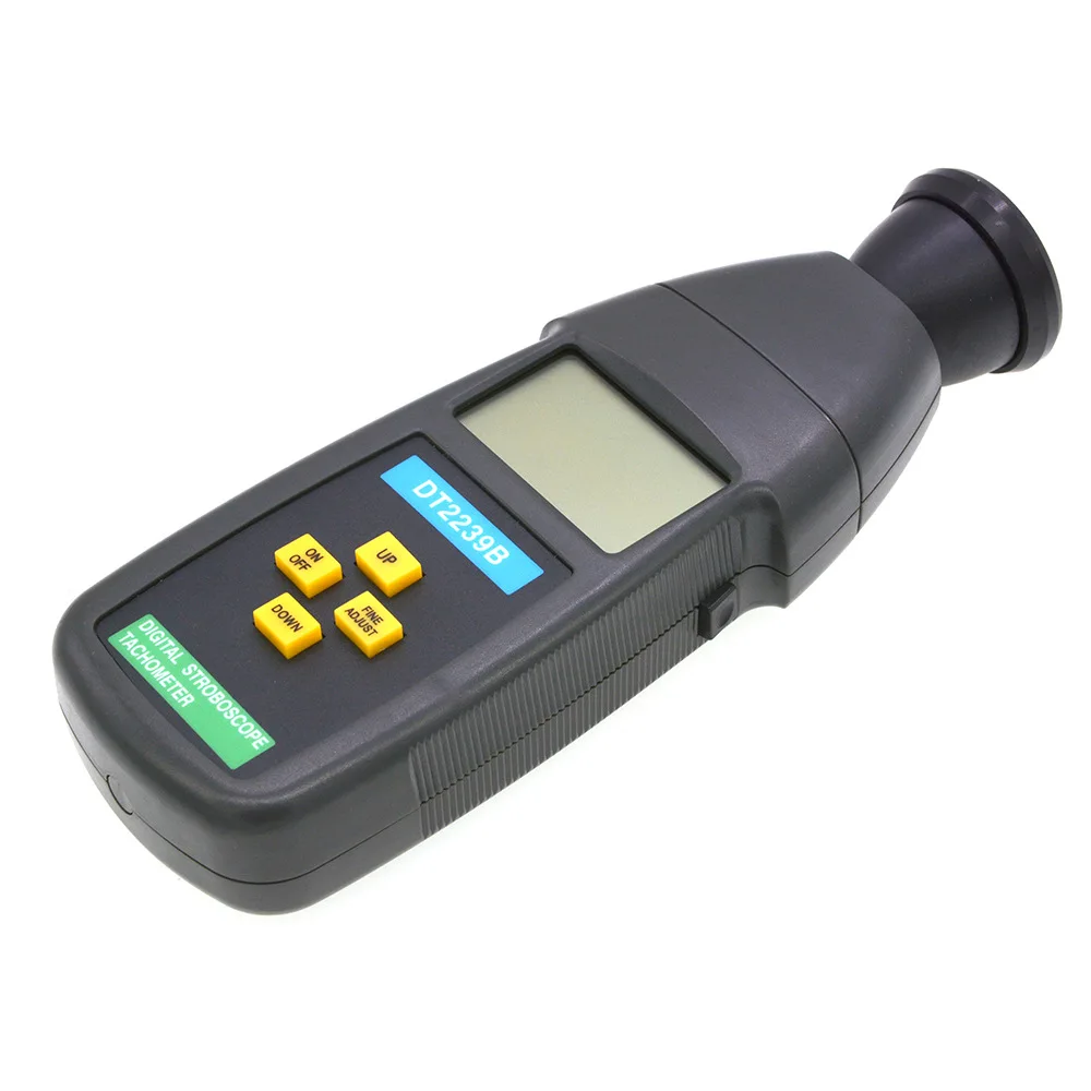 Digital Stroboscope Tachometer LCD Non-Contact Flash Photoelectric Revolution Meter 60-39999 RPM Speedmeter Tester