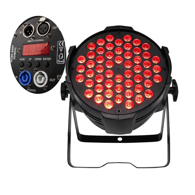 

Lyre 54x9W RGB LED Par Light 3in1 DMX Stage Light Par Can For Party KTV Disco DJ Aluminum Alloy Club DJ Music Wash Spotlight