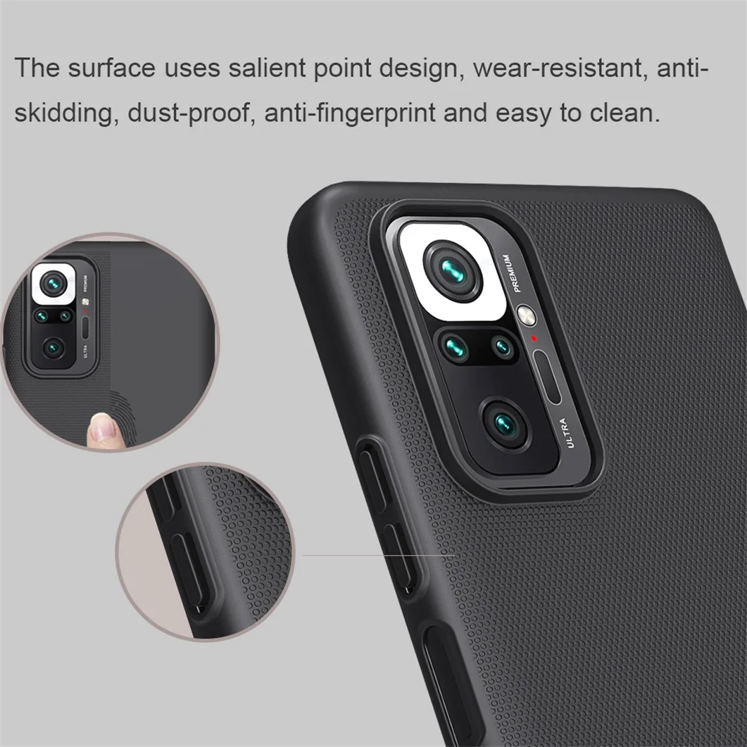 For Xiaomi Redmi Note 10 Pro Max Case Note 10S 10 4G 5G Cover Nillkin Frosted Shield Hard PC Back Cover For Redmi Note10 Pro