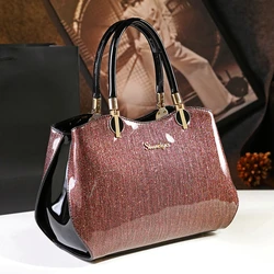 New arrival korean style prosta poduszka na ramię torebki damskie znanych marek super torba z rączką ze skóry lakierowanej messenger clutch