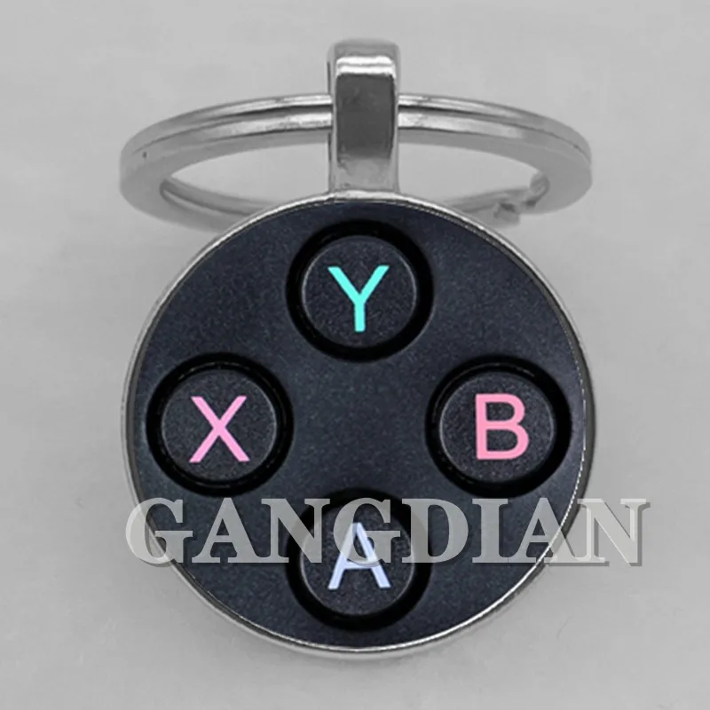 New/Game Button Playstation Game Controller Picture, Men\'s and Women\'s Keychain Premium Car Keychain and Convex Glass Keychain.